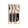 Laguiole Jean Neron 6pc. Cake Fork Set - Black