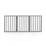 Petzly Pet Gate Dog Fence Safety Barrier Security Door 3 Panel 61cm Grey
