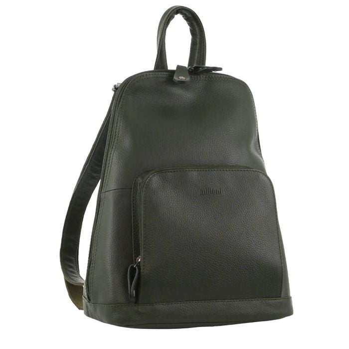 Wos Twin Zip Backpack Nappa Italian Leather Travel  Grape Leaf