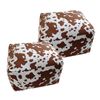 SOGA 2 Pack 55cm Square Pouffe Ottomans 35cm High