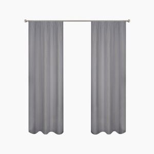 Smart Home Products 190cm Silver Seville Pencil Pleat Curtain - 2 Pack - 150-230 x 160cm
