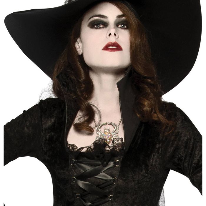 Rubie's Womens Halloween Witches Hat Oversized Pointed Tulle Accessory Black
