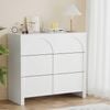 Homfurn 3-drawer Chest – Push-to-open, Concave Front, Medium Density Fibreboard, Minimalist Versatile Style, White