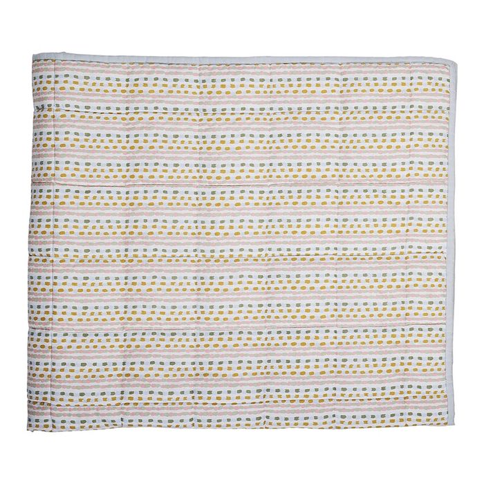 Ecology Casuarina Quilted Throw Size 152 x 127cm Striped Bedding