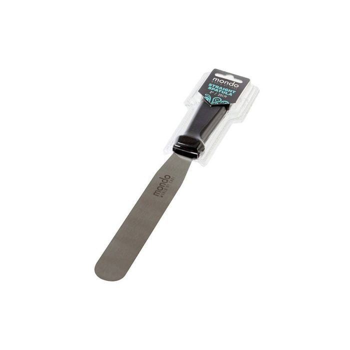 Mondo Stainless Steel 20cm Straight Spatula Kitchen Baking/Cooking Utensil Black