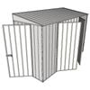 Build-A-Shed 1.2 x 3.0 x 2.0m Skillion Double Hinged Side Doors Shed - Zinc