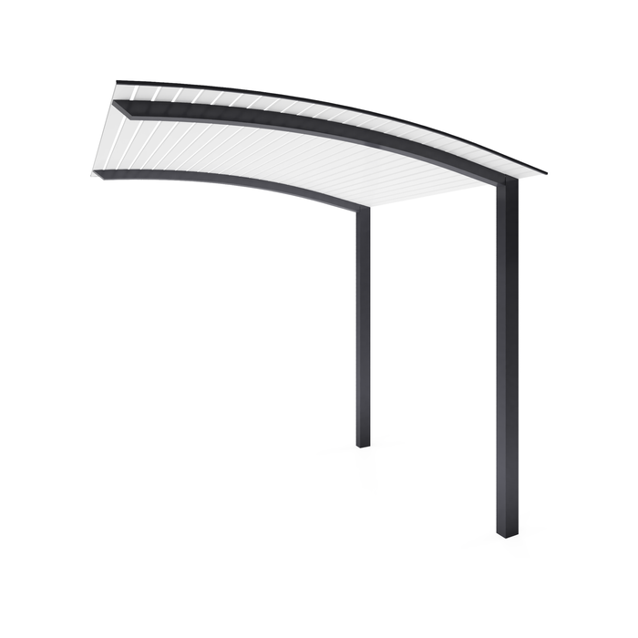 Exterior Life 3.25m Miami Curved Monument/Pearl White Pergola