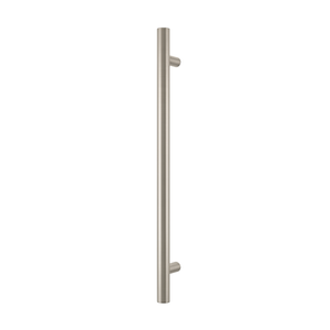 Barelli 950mm Brushed Nickel Single Round Vertical Heated Towel Rail