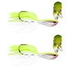 2x Rapala 10cm Rap V Pike Bladed Jig 21g Fishing Lures - SL/FL Chartreuse