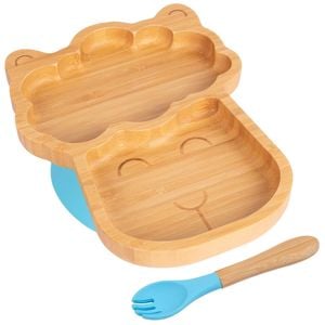 Tiny Dining Bamboo Llama Baby Weaning Plate & Fork Set