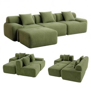 Artiss Modular Sofa Bed Comfort L-shaped Sectional Boneless Couch Green