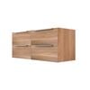 Stein 1200 x 450 x 500mm Light Select Wall Hung With Silver Integrated Handle Vanity - Cabinet Only  
