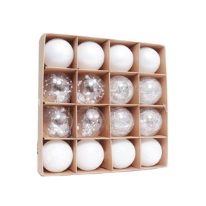 Catzon 16 Pcs Christmas Ball Ornaments Shatterproof Plastic Hanging Baubles for Holiday-Set 2