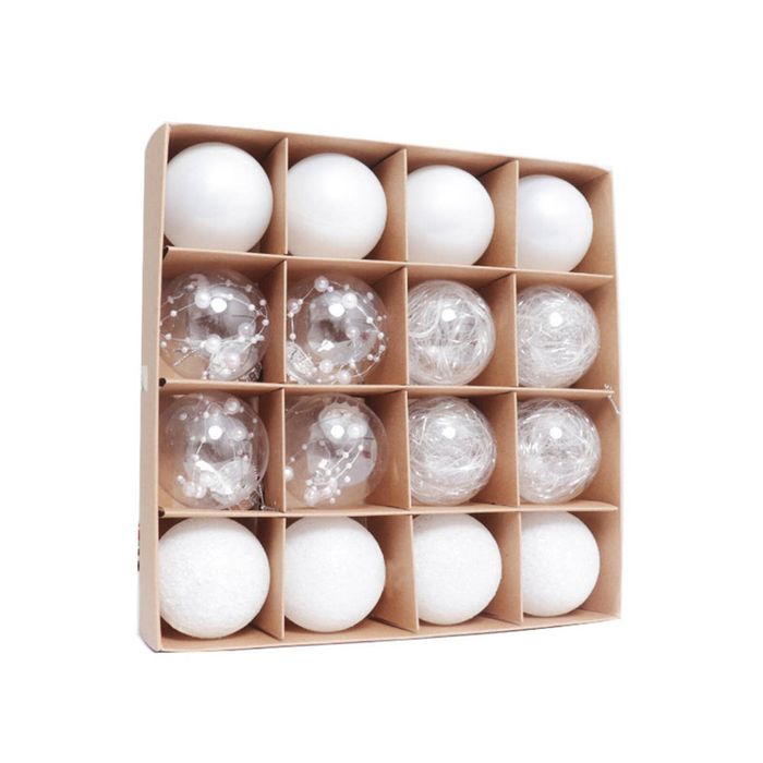 Catzon 16 Pcs Christmas Ball Ornaments Shatterproof Plastic Hanging Baubles for Holiday-Set 2