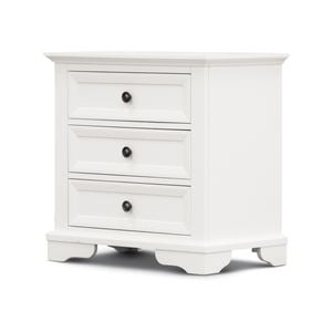 Celosia Bedside Table 3 Drawers Storage Cabinet Nightstand End Tables - White