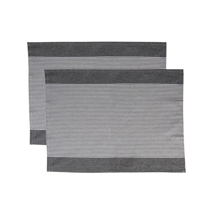 Nicola Spring Cotton Tea Towels - 70cm x 50cm - Pinstripe - Pack of 2