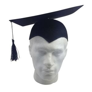 GRADUATION HAT Mortar Board Graduate Bachelor Academic Cap School Black