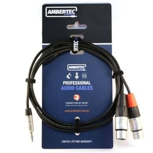 Y Cable 3m Rean 3.5mm Trs Plug - 2 X Xlr F