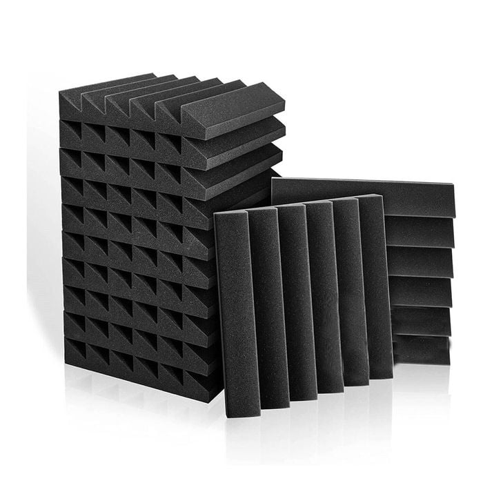 iDEER Life Acoustic Foam, 24Pcs, Sound Absorbing Panels Wall Tiles (Large Wave Shape)