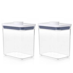 Oxo Good Grips Pop 2.0 Rectangle Short Container 1.6l | Set Of 2