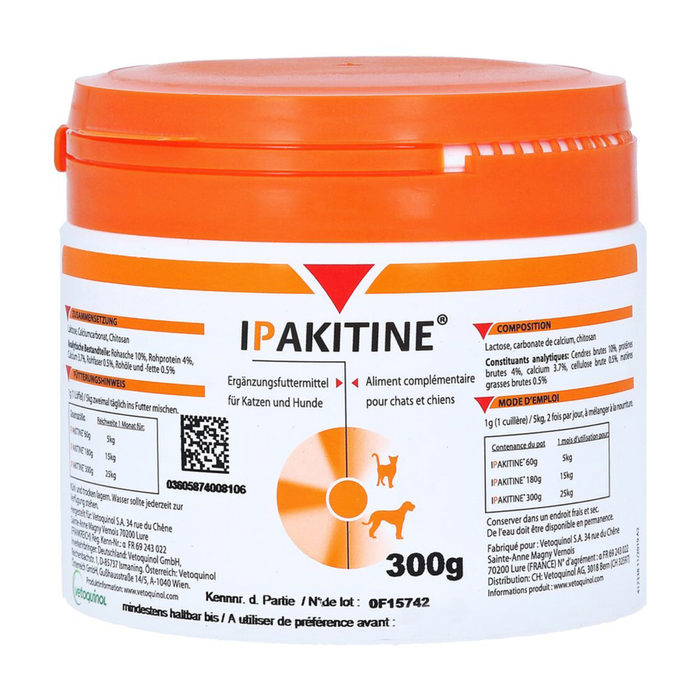 Vetoquinol Ipakitine Calcium Supplement For Dogs and Cats - 300g