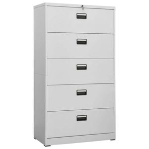 vidaXL Filing Cabinet Light Grey 90x46x164 cm