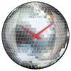 NeXtime Disco Ball Silent Analogue 35cm Round Wall Clock - Silver