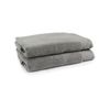 2pc Onkaparinga 90x167cm Avalon Bath Sheet 550GSM Warm Silver