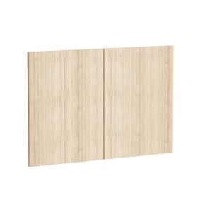 Kaboodle 900mm Almond Oak Modern Rangehood Doors - 2 Pack