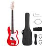 Alpha Electric Guitar Bass  47 Inch Red Beginner Wood Pickup