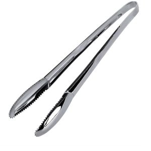 Anygleam Tong Silver 2pcs Stainless Steel Clip Tableware For Salad, Bbq And Grill Party Accessory