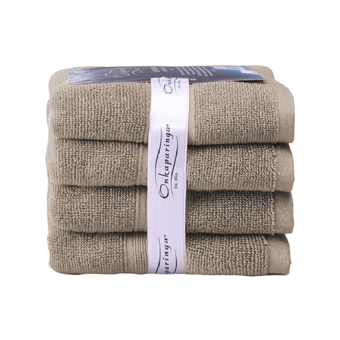 4PK Ultimate Alanya Bathroom Hand Towel 550Gsm Almond