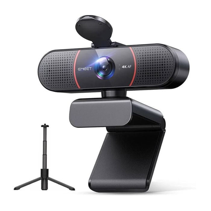 NNEOBA 4K USB Webcam with Tripod Sony Sensor Autofocus Black