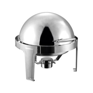 SOGA 6L Stainless Steel Chafing Food Warmer Catering Dish Round Roll Top