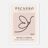 Galrie Pablo Picasso Animal Series Minimalist Line Art Print for Modern Decor, White Frame, A1 60 x 84cm (23 x 33inch)