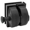 ProtectorAl Black Matt Glass To Wall / Post Latch