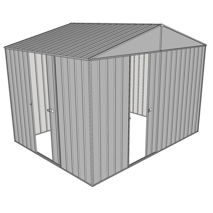 Build-a-Shed 3.0 x 2.3 x 2.3m Gable Single Sliding Side Door Shed - Zinc