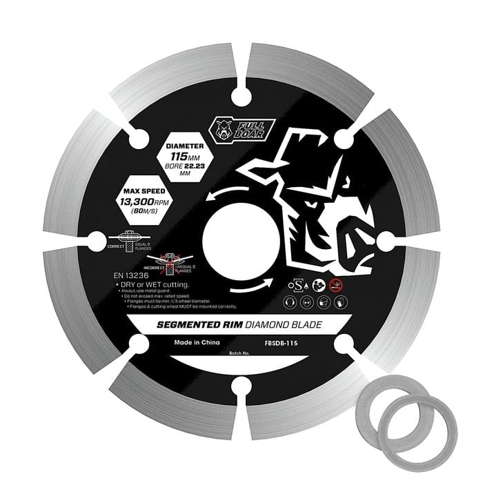 Full Boar 115mm Segmented Rim Diamond Blade