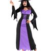Enchanting Plus Size Womens Purple and Black Wicked Witch Halloween Costume - Large