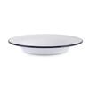 Olympia Enamel Soup Plate Retro Blue And White Steel 245mm 6 Pack
