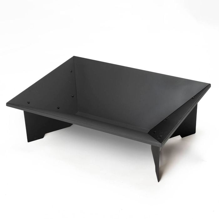 Jumbuck 72cm x 54cm Black Steel Rectangular Fire Pit 