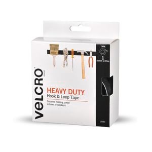 VELCRO® Brand 50mm x 2.5m Black Heavy Duty Hook And Loop Tape