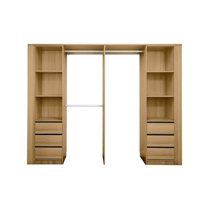 Lugna 2100 - 2400mm Sand Pack 6 Opening Built In Wardrobe Package