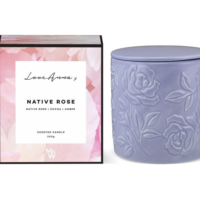 Love Anna X Botanika Fragrance Candle Native Rose Scent Australian Made 290g