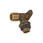 Brasshards 15FL x 15MI x 75mm Brass Flared Male Lugged Compression Elbow LF