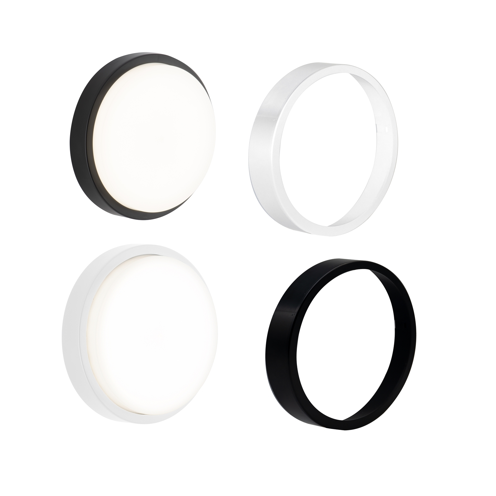 Arlec LED Round Bunker Lights With Interchangeable Rims - 2 Pack product image