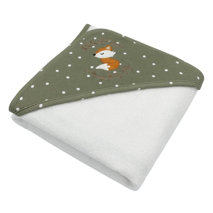 Living Textiles Baby Infant Hooded Bath Towel Forest Retreat