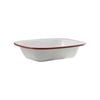 Urban Style Enamelware 26cm Pie Dish w/ Red Rim - White