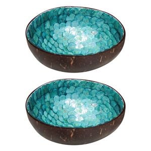 2PK LVD Shell Corfu 13cm Decorative Coco Capiz Bowl Home Decor Round