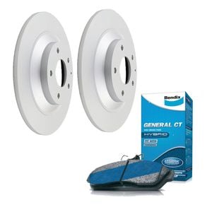 Rear Bendix Brake Pads + Rotors for Mazda CX-5 KE 2.0L 2.2L 2012-2017 303mm